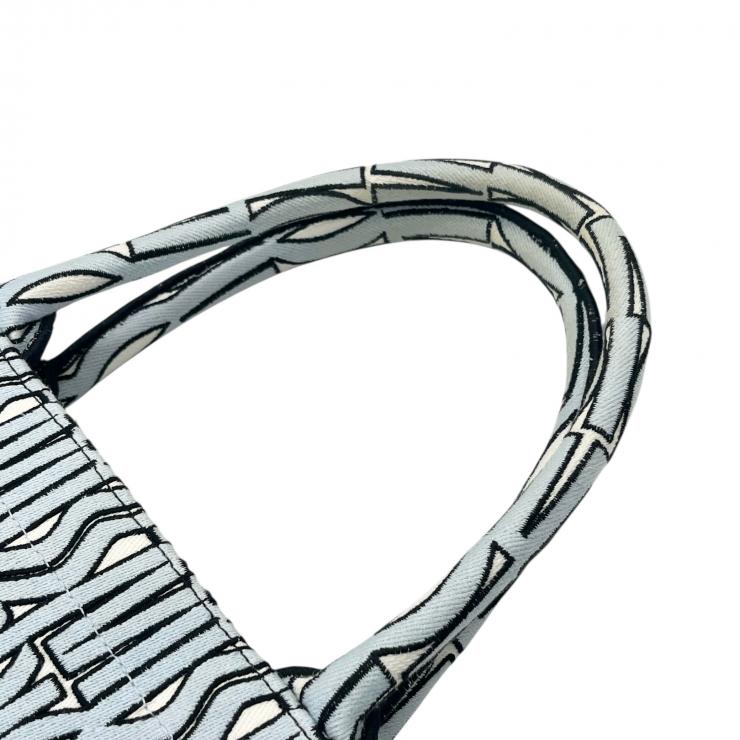 CHRISTIAN DIOR クリスチャンディオール ミスディオール ブックトート ミディアム キャンバストートバッグ ブルーxブラック 50MA★5264 ★日本限定★ギャラ付★