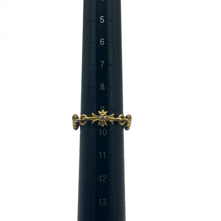 Chrome Ｈearts クロムハーツ タイニーECHプラス リング 指輪 K22 イエローゴールド ダイヤ 9.5号 ★インボイス付★★美品★