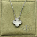 VanCleef & Arpels ヴァンクリーフ＆アーペル ヴィンテージアルハンブラ マザオブパール ネックレス ジュエリー K18WG ホワイトゴールド ★ギャラ★