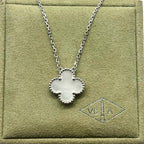 VanCleef & Arpels ヴァンクリーフ＆アーペル ヴィンテージアルハンブラ マザオブパール ネックレス ジュエリー K18WG ホワイトゴールド ★ギャラ★