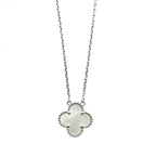 VanCleef & Arpels ヴァンクリーフ＆アーペル ヴィンテージアルハンブラ マザオブパール ネックレス ジュエリー K18WG ホワイトゴールド ★ギャラ★