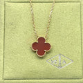 VanCleef & Arpels ヴァンクリーフ＆アーペル ヴィンテージアルハンブラ ネックレス カーネリアン ネックレス アクセサリー K18 ★保証書★