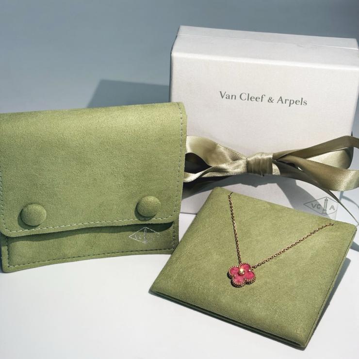 VanCleef & Arpels ヴァンクリーフ＆アーペル ヴィンテージ アルハンブラ 2021年 クリスマス限定 ホリデーコレクション ロードナイト 1Pダイヤ ダイヤモンド K18PG ネックレス アクセサリー ★極希少品★