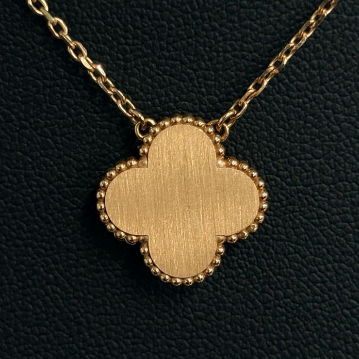 VanCleef & Arpels ヴァンクリーフ＆アーペル ヴィンテージ アルハンブラ 2021年 クリスマス限定 ホリデーコレクション ロードナイト 1Pダイヤ ダイヤモンド K18PG ネックレス アクセサリー ★極希少品★