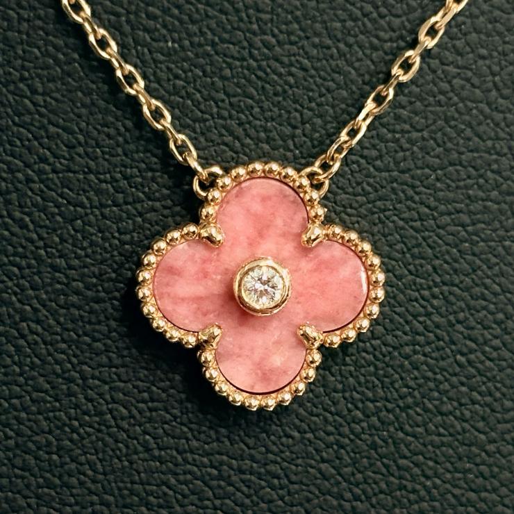 VanCleef & Arpels ヴァンクリーフ＆アーペル ヴィンテージ アルハンブラ 2021年 クリスマス限定 ホリデーコレクション ロードナイト 1Pダイヤ ダイヤモンド K18PG ネックレス アクセサリー ★極希少品★