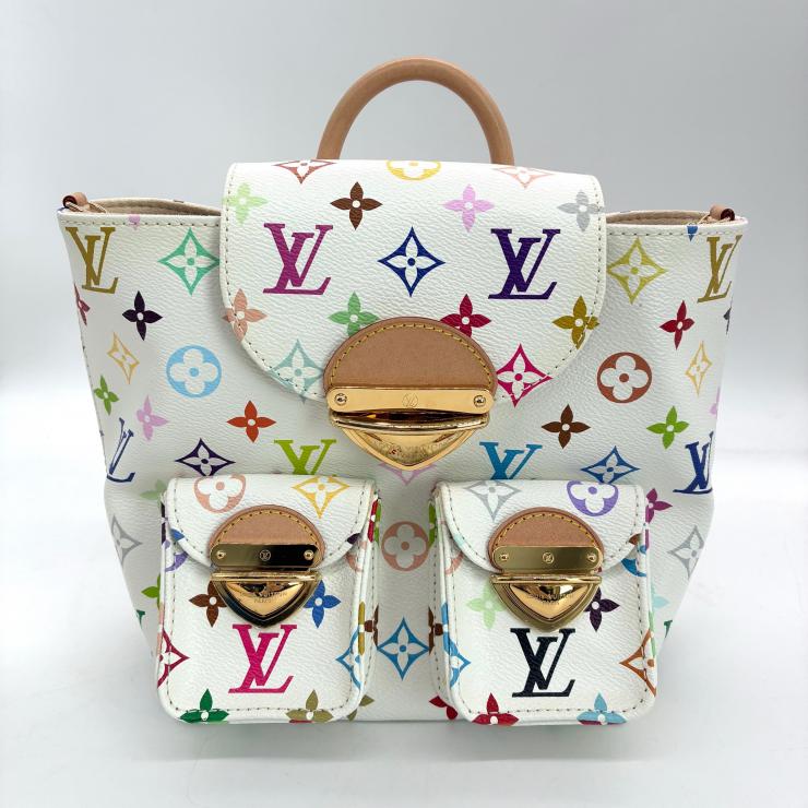 LOUIS VUITTON ルイ・ヴィトン 村上隆 LV × TM ヴェニス リュックサック バックパック モノグラム マルチカラー ホワイト ★美品★ ★袋付、RFID反応有★