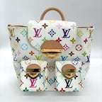 LOUIS VUITTON ルイ・ヴィトン 村上隆 LV × TM ヴェニス リュックサック バックパック モノグラム マルチカラー ホワイト ★美品★ ★袋付、RFID反応有★