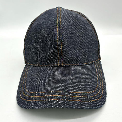 PRADA プラダ トライアングルロゴ ベースボールキャップ 帽子 コットン デニム サイズXL 2HC274 ファッション小物 ★美品★ ★袋付★