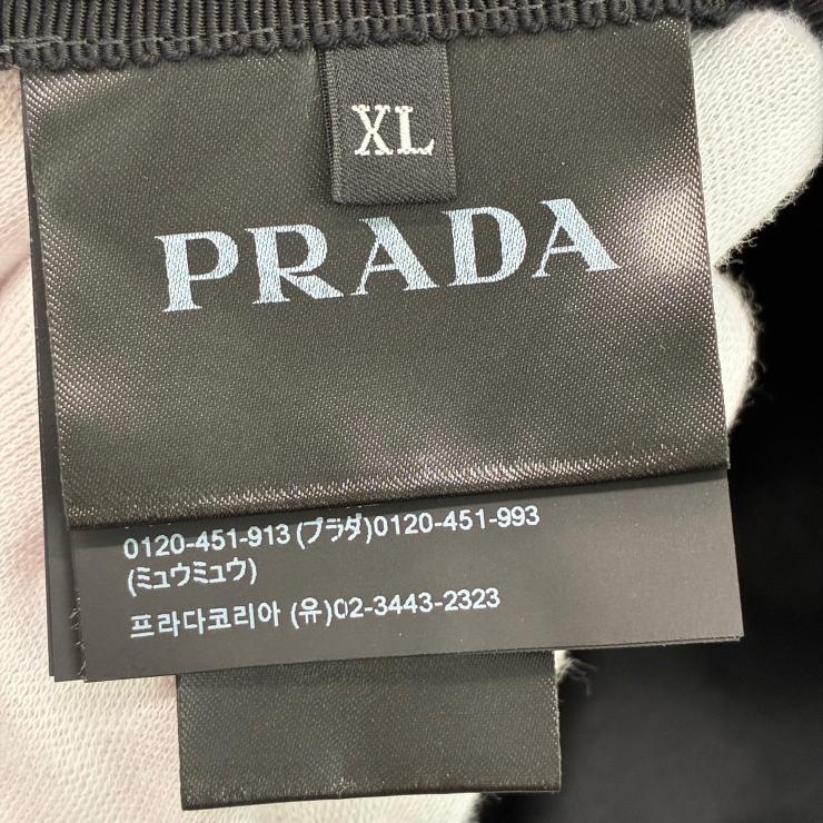 PRADA プラダ トライアングルロゴ ベースボールキャップ 帽子 コットン デニム サイズXL 2HC274 ファッション小物 ★美品★ ★袋付★