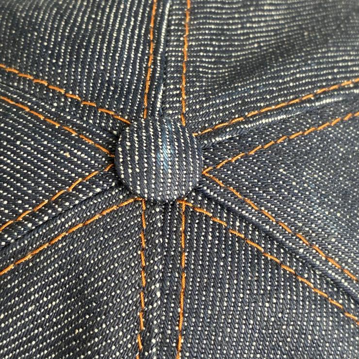 PRADA プラダ トライアングルロゴ ベースボールキャップ 帽子 コットン デニム サイズXL 2HC274 ファッション小物 ★美品★ ★袋付★