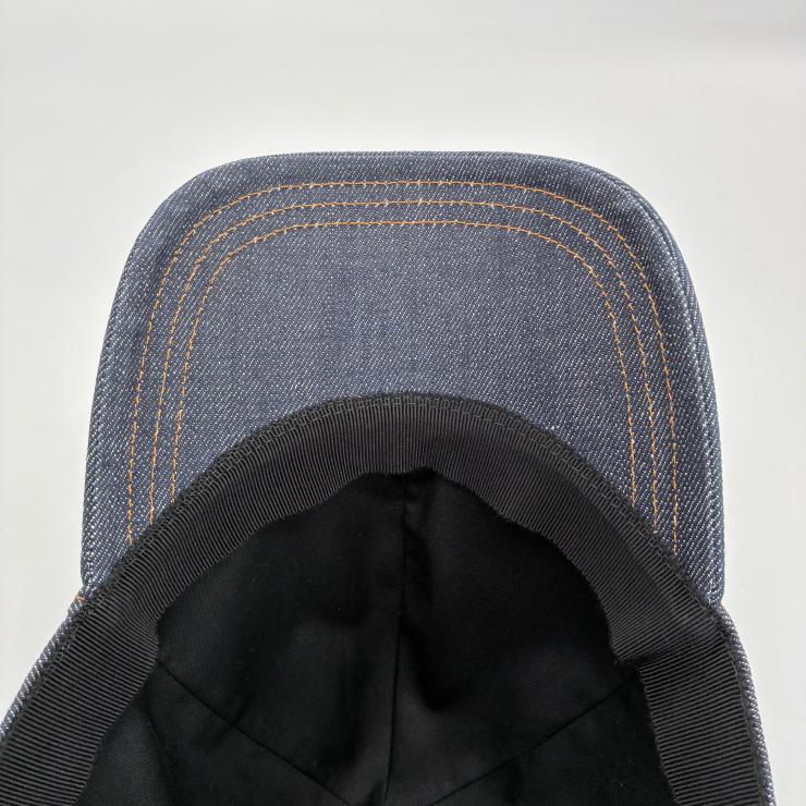 PRADA プラダ トライアングルロゴ ベースボールキャップ 帽子 コットン デニム サイズXL 2HC274 ファッション小物 ★美品★ ★袋付★