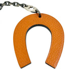 HERMES エルメス ホースシュー バッグチャーム チャーム キーホルダー レザー SV925 オレンジ 馬蹄 ユニセックス ★中古品★