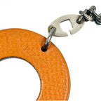 HERMES エルメス ホースシュー バッグチャーム チャーム キーホルダー レザー SV925 オレンジ 馬蹄 ユニセックス ★中古品★