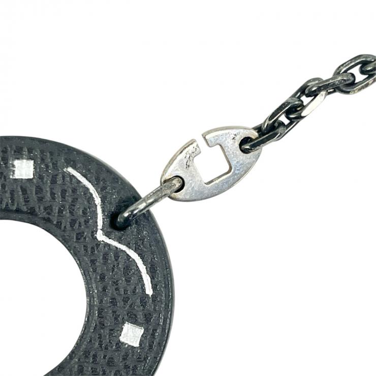 HERMES エルメス ホースシュー バッグチャーム チャーム キーホルダー レザー SV925 オレンジ 馬蹄 ユニセックス ★中古品★