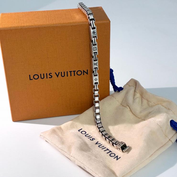 LOUIS VUITTON ルイヴィトン M1149M LVテーラー ブレスレット アクセサリー AG925 シルバー M ★美品★