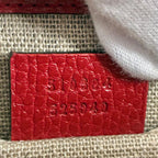GUCCI グッチ インターロッキングG レザー チェーン ハンド ショルダーバッグ 2WAY レッド ゴールド金具 ★袋付★ ★美品★