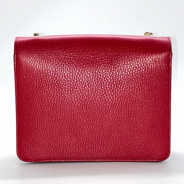 GUCCI グッチ インターロッキングG レザー チェーン ハンド ショルダーバッグ 2WAY レッド ゴールド金具 ★袋付★ ★美品★
