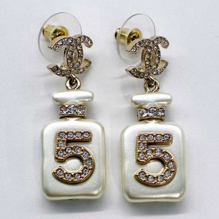 CHANEL シャネル ココマーク No.5 パフュームボトル ピアス 両耳用 A22S 2022年コレクション アクセサリー ★箱付★ ★美品★