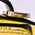 PRADA プラダ オデット サフィアーノ レザー 2WAY ショルダー ハンド バッグ イエロー ★美品★