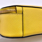 PRADA プラダ オデット サフィアーノ レザー 2WAY ショルダー ハンド バッグ イエロー ★美品★