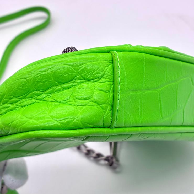 BALENCIAGA バレンシアガ ル カゴール ミニ 2WAY ハンド ショルダー バッグ レザー グリーン ★極美品★ ★袋付★
