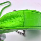 BALENCIAGA バレンシアガ ル カゴール ミニ 2WAY ハンド ショルダー バッグ レザー グリーン ★極美品★ ★袋付★