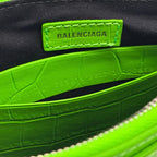 BALENCIAGA バレンシアガ ル カゴール ミニ 2WAY ハンド ショルダー バッグ レザー グリーン ★極美品★ ★袋付★