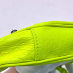 BALENCIAGA バレンシアガ ル カゴール ミニ 2WAY ハンド ショルダー バッグ レザー イエローグリーン ★美品★