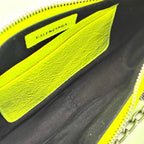 BALENCIAGA バレンシアガ ル カゴール ミニ 2WAY ハンド ショルダー バッグ レザー イエローグリーン ★美品★