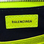 BALENCIAGA バレンシアガ ル カゴール ミニ 2WAY ハンド ショルダー バッグ レザー イエローグリーン ★美品★