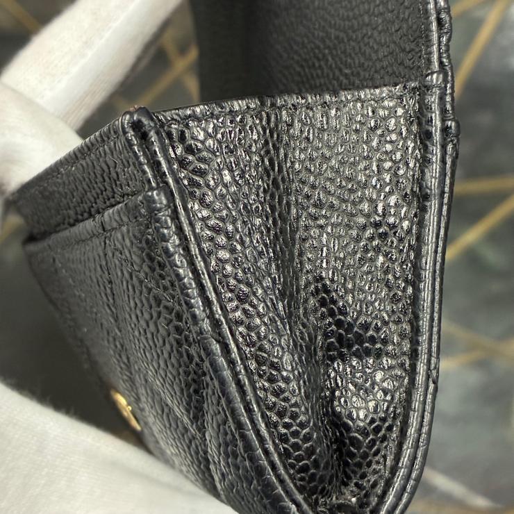 CHANEL シャネル マトラッセ コインケース カードケース 財布 ココマーク キャビアスキン ブラック ゴールド金具 31513960 31番台 ファッション雑貨 小物 ★ギャラ付★ ★良品★