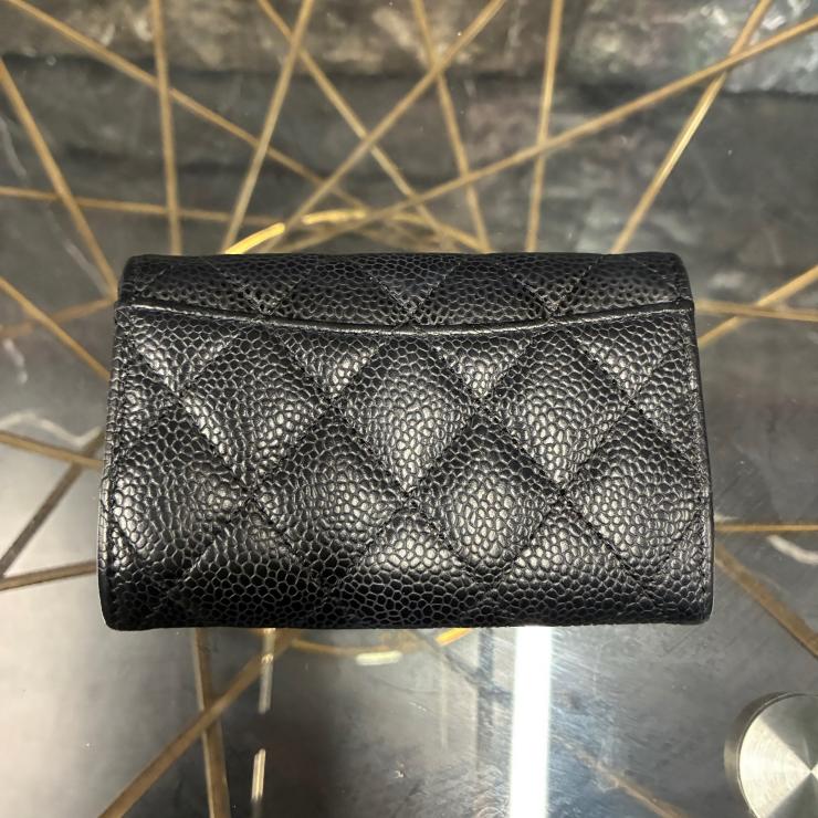 CHANEL シャネル マトラッセ コインケース カードケース 財布 ココマーク キャビアスキン ブラック ゴールド金具 31513960 31番台 ファッション雑貨 小物 ★ギャラ付★ ★良品★