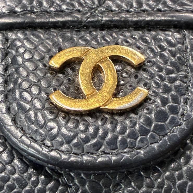 CHANEL シャネル マトラッセ コインケース カードケース 財布 ココマーク キャビアスキン ブラック ゴールド金具 31513960 31番台 ファッション雑貨 小物 ★ギャラ付★ ★良品★