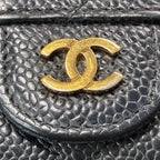 CHANEL シャネル マトラッセ コインケース カードケース 財布 ココマーク キャビアスキン ブラック ゴールド金具 31513960 31番台 ファッション雑貨 小物 ★ギャラ付★ ★良品★