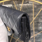 CHANEL シャネル マトラッセ コインケース カードケース 財布 ココマーク キャビアスキン ブラック ゴールド金具 31513960 31番台 ファッション雑貨 小物 ★ギャラ付★ ★良品★