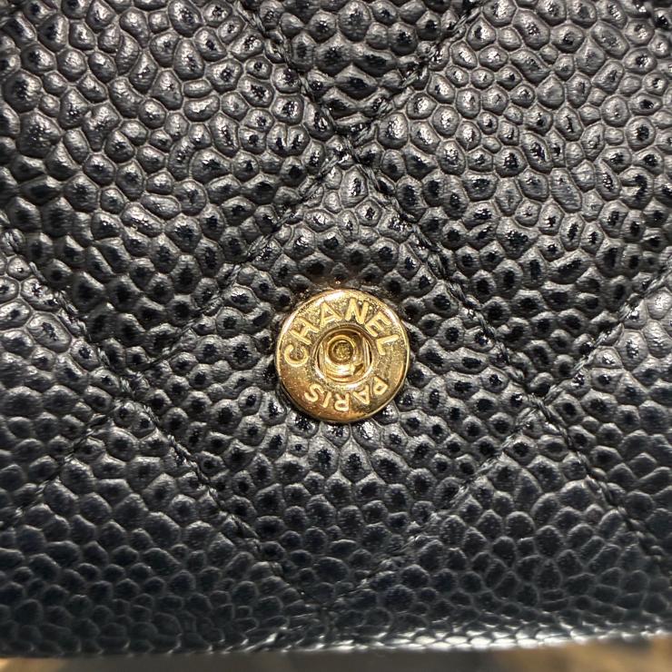 CHANEL シャネル マトラッセ コインケース カードケース 財布 ココマーク キャビアスキン ブラック ゴールド金具 31513960 31番台 ファッション雑貨 小物 ★ギャラ付★ ★良品★