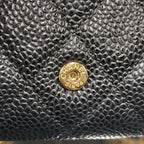 CHANEL シャネル マトラッセ コインケース カードケース 財布 ココマーク キャビアスキン ブラック ゴールド金具 31513960 31番台 ファッション雑貨 小物 ★ギャラ付★ ★良品★