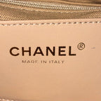 CHANEL シャネル カーフスキン ショッピングバッグ ブラウン トート ハンド バッグ ランダムプレート ★良品★