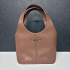 CHANEL シャネル カーフスキン ショッピングバッグ ブラウン トート ハンド バッグ ランダムプレート ★良品★