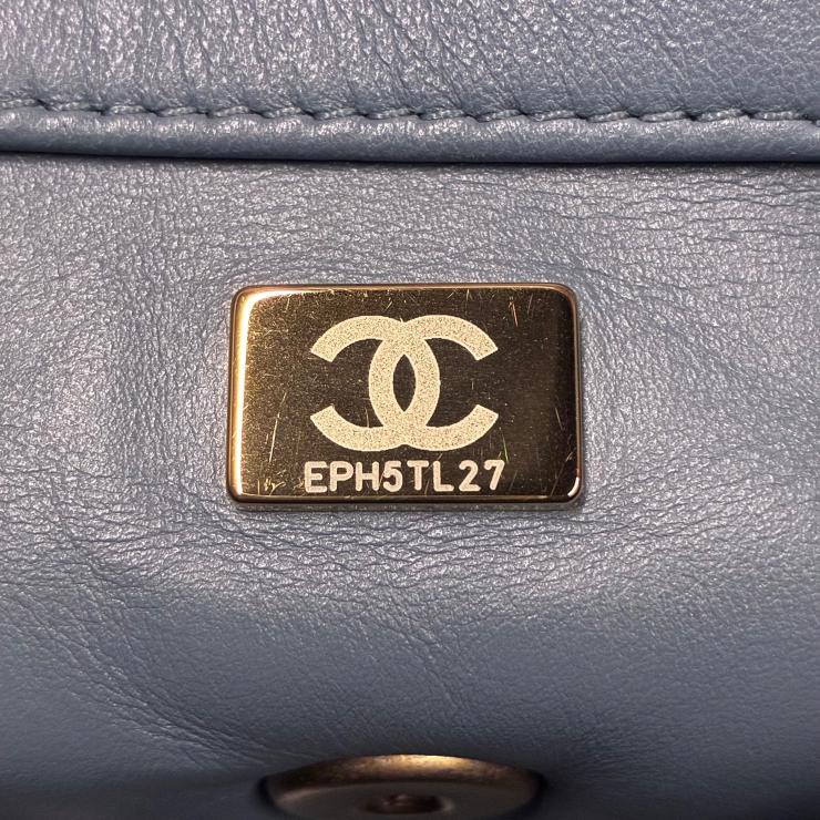 CHANEL シャネル マトラッセ ラムスキン リュックサック バックパック AS4493 ブルー ゴールド金具 ランダムプレート ★良品★