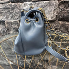 CHANEL シャネル マトラッセ ラムスキン リュックサック バックパック AS4493 ブルー ゴールド金具 ランダムプレート ★良品★
