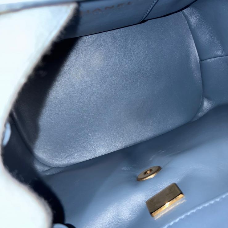 CHANEL シャネル マトラッセ ラムスキン リュックサック バックパック AS4493 ブルー ゴールド金具 ランダムプレート ★良品★