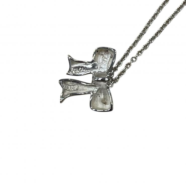 Tiffany&Co. ティファニー リボン ネックレス SV925 シルバー アクセサリー ★美品★ ★袋付★