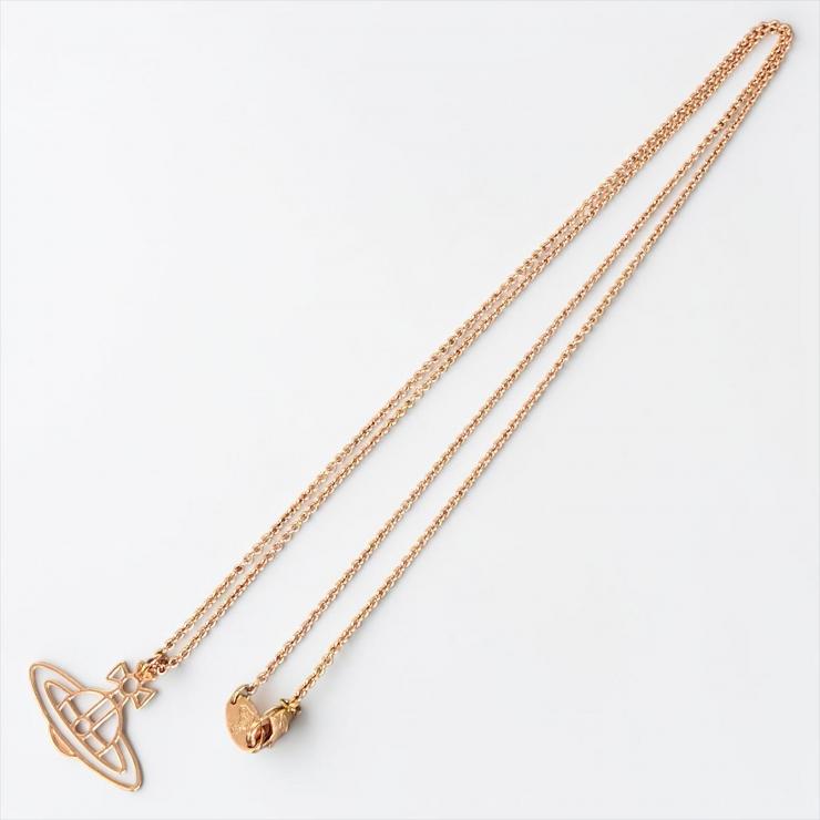 Vivienne Westwood ヴィヴィアンウエストウッド フラットオーブ ロングネックレス ピンクゴールド アクセサリー ★袋付★ ★美品★