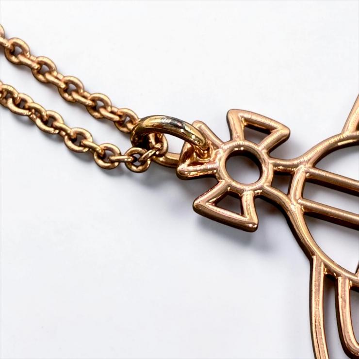 Vivienne Westwood ヴィヴィアンウエストウッド フラットオーブ ロングネックレス ピンクゴールド アクセサリー ★袋付★ ★美品★