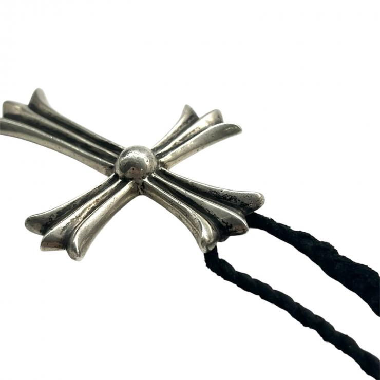CHROME HEARTS クロムハーツ ラージCHクロス LARGE CH CROSS チョーカー ペンダント ネックレス アクセサリー シルバー SV925 革紐 ★人気高騰中★★原本有★