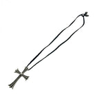 CHROME HEARTS クロムハーツ ラージCHクロス LARGE CH CROSS チョーカー ペンダント ネックレス アクセサリー シルバー SV925 革紐 ★人気高騰中★★原本有★