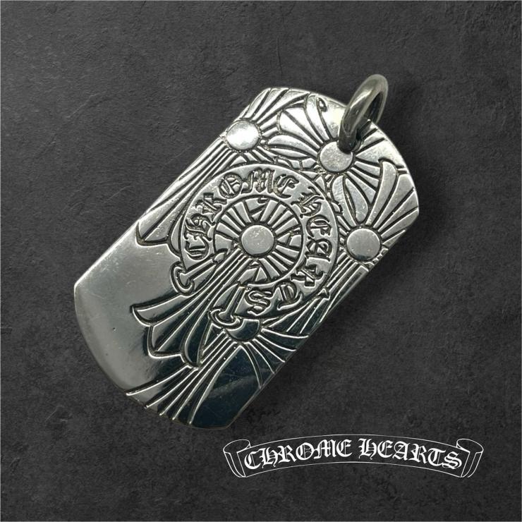 CHROME HEARTS クロムハーツ D TAG LRG GOD BLESS ラージ ドッグタグ ゴッドブレス ペンダントトップ シルバー 925 ★人気高騰中★