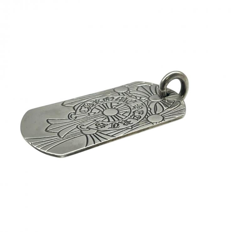 CHROME HEARTS クロムハーツ D TAG LRG GOD BLESS ラージ ドッグタグ ゴッドブレス ペンダントトップ シルバー 925 ★人気高騰中★