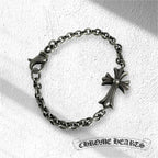 CHROME HEARTS クロムハーツ CHAIN TINY CH CRS タイニーCHクロスチェーン ブレスレット アクセサリー シルバー 925 ★人気高騰中★